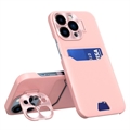 CamStand iPhone 14 Pro Cover med Kortholder - Pink