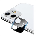 iPhone 11 Kamera Linse Metal & Panserglas skærmbeskyttelse - Sort