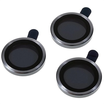 iPhone 14 Pro/14 Pro Max Kamera Linse Hærdet Glas Beskytter - 3 Stk. - Sort
