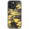 Camouflage Serie iPhone 14 Pro Hybrid Cover - Gul