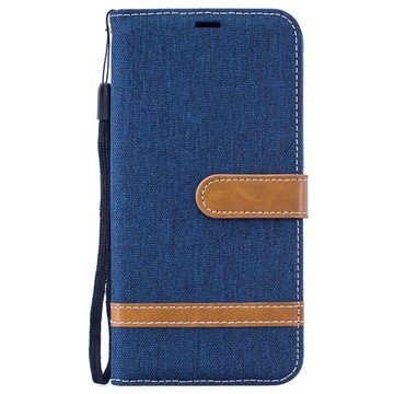 Canvas Diary Series Samsung Galaxy M10 Pung (Open Box - Fantastisk stand) - Mørkeblå