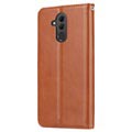 Kort Sæt Series Huawei Mate 20 Lite Flip Cover med Pung - Brun