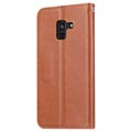 Kort sæt Serie Samsung Galaxy A8 (2018) Flip Cover med Pung - Brun