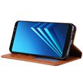 Kort sæt Serie Samsung Galaxy A8 (2018) Flip Cover med Pung - Brun
