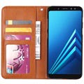 Kort sæt Serie Samsung Galaxy A8 (2018) Flip Cover med Pung - Brun