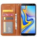 Kort Sæt Series Samsung Galaxy J6+ Flip Cover med Pung - Brun