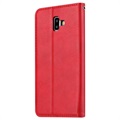 Kort Sæt Series Samsung Galaxy J6+ Flip Cover med Pung - Rød