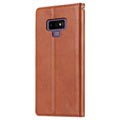Kort sæt Series Samsung Galaxy Note9 Flip Cover med Pung - Brun