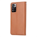 Card Set Series Xiaomi Redmi Note 11 Pro/Note 11 Pro+ Flip Cover med Pung - Brun