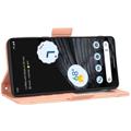 Google Pixel 7 Pro Pung Cover med Kortholder - Pink