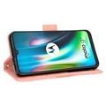 Motorola Moto E7 Plus Pung Cover med Kortholder - Pink