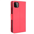 Samsung Galaxy A22 5G, Galaxy F42 5G Pung Cover med Kortholder - Rød