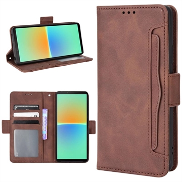 Sony Xperia 10 V Pung Cover med Kortholder - Brun