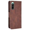 Sony Xperia 10 V Pung Cover med Kortholder - Brun
