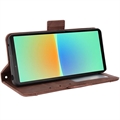 Sony Xperia 10 V Pung Cover med Kortholder - Brun