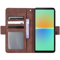 Sony Xperia 10 V Pung Cover med Kortholder - Brun