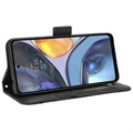 Motorola Moto G22 Pung Cover med Kortholder - Sort