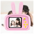 Cartoon HD Kamera til Børn med 3 Spil - 12MP - Kanin / Pink