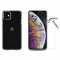 iPhone 11 Cover med 2x Skærmbeskyttelse Hærdet Glas - Klar