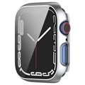 Apple Watch Series 9/8/7 Cover med Skærmbeskyttelse Hærdet Glas - 45mm - Sølv