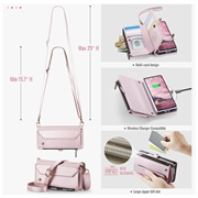 Samsung Galaxy Z Fold8 Ultra CaseMe C36 RFID Taske / Etui m. Pung - Pink