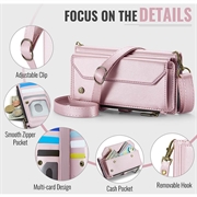 Samsung Galaxy Z Fold8 Ultra CaseMe C36 RFID Taske / Etui m. Pung - Pink
