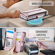 Samsung Galaxy Z Fold8 Ultra CaseMe C36 RFID Taske / Etui m. Pung - Pink