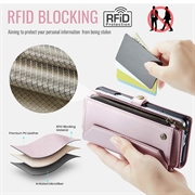 Samsung Galaxy Z Fold8 Ultra CaseMe C36 RFID Taske / Etui m. Pung - Pink