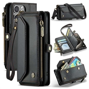 iPhone 15 Pro CaseMe C36 RFID Taske / Etui m. Pung - Sort