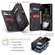 Samsung Galaxy A35 Caseme 008 2-i-1 Multifunktionel Pung - Sort