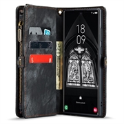 Samsung Galaxy S23 Ultra 5G Caseme 008 2-i-1 Multifunktionel Pung - Sort