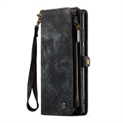 Samsung Galaxy S23 Ultra 5G Caseme 008 2-i-1 Multifunktionel Pung - Sort