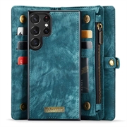 Samsung Galaxy S23 Ultra 5G Caseme 008 2-i-1 Multifunktionel Pung - Blå