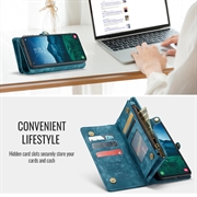 Samsung Galaxy S24 FE Caseme 008 2-i-1 Multifunktionel Pung - Blå