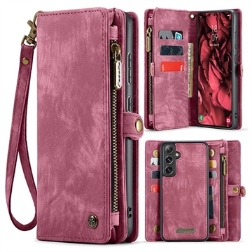 Samsung Galaxy S24 FE Caseme 008 2-i-1 Multifunktionel Pung - Rød