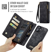 iPhone 16 Plus Caseme 008 2-i-1 Multifunktionel Pung - Sort