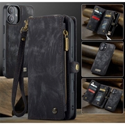 iPhone 16 Plus Caseme 008 2-i-1 Multifunktionel Pung - Sort