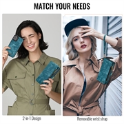 iPhone 16 Plus Caseme 008 2-i-1 Multifunktionel Pung - Blå