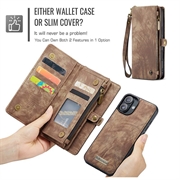 iPhone 16 Plus Caseme 008 2-i-1 Multifunktionel Pung - Brun