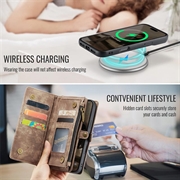 iPhone 16 Plus Caseme 008 2-i-1 Multifunktionel Pung - Brun