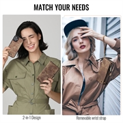 iPhone 16 Plus Caseme 008 2-i-1 Multifunktionel Pung - Brun