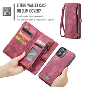 iPhone 16 Plus Caseme 008 2-i-1 Multifunktionel Pung - Rød