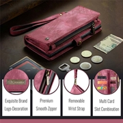 iPhone 16 Plus Caseme 008 2-i-1 Multifunktionel Pung - Rød