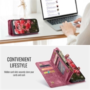 iPhone 16 Plus Caseme 008 2-i-1 Multifunktionel Pung - Rød