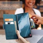 Samsung Galaxy S24 Ultra Caseme 013 Series Pung Cover - Blå