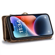 iPhone 15 Plus Caseme 2-i-1 Multifunktionel Pung Cover - Brun