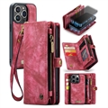 iPhone 15 Pro Caseme 2-i-1 Multifunktionel Pung - Rød