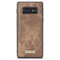 Caseme 2-i-1 Multifunktionel Samsung Galaxy S10 Pung Taske - Brun