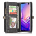 Caseme 2-i-1 Multifunktionel Samsung Galaxy S10 Pung Taske - Sort