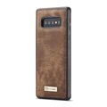 CaseMe 2-i-1 Multifunktionel Samsung Galaxy S10+ Pung - Brun